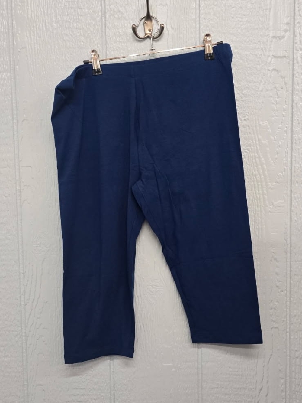New Zenana Outfitters Blue 2X Bike Shorts. Bermuda Length